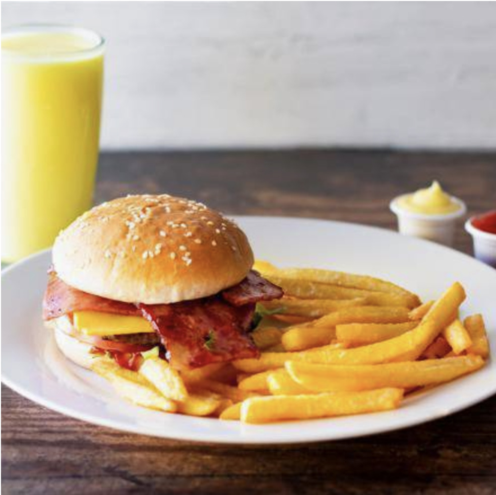 Combo Hamburguesa de Jamón/Tocineta