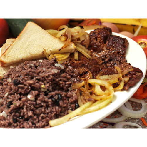 Gallo Pinto con Chuleta