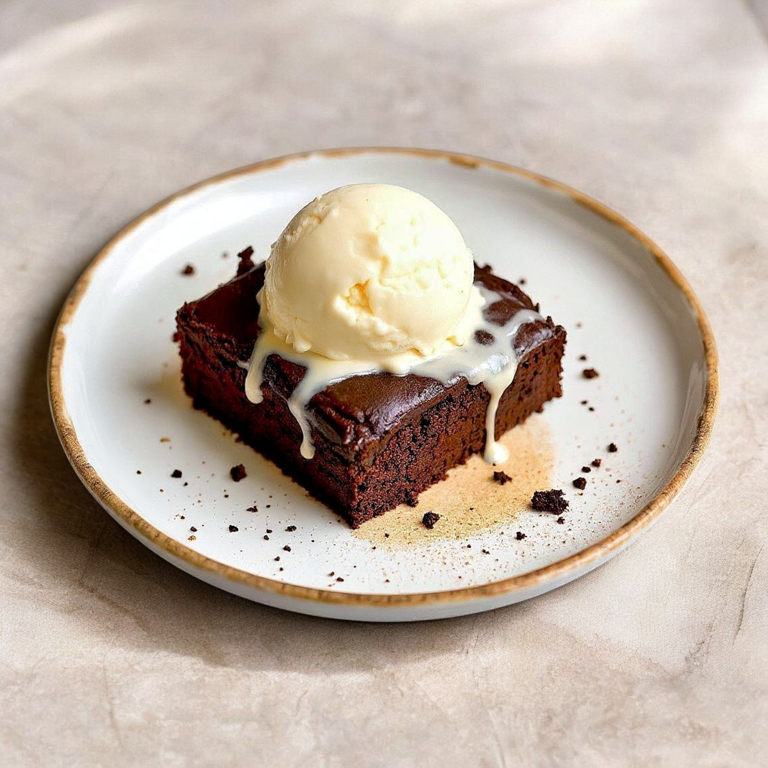 Brownie Con Helado