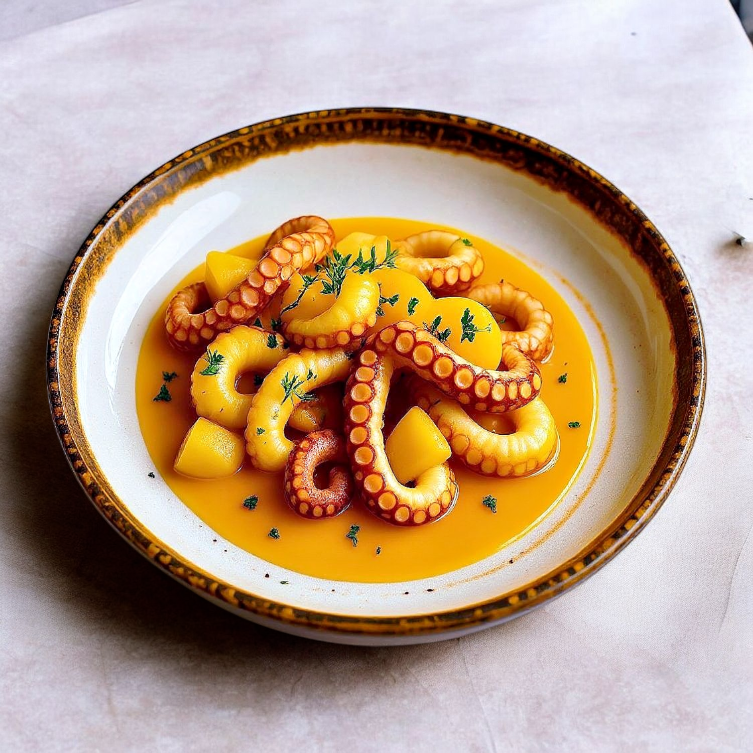Pulpo En Salsa Citrica