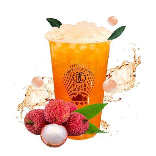 F4)Lychee Black Tea W.  Boba 荔枝红茶黑糖波霸