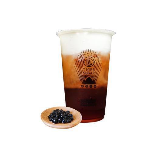 T5. Black Tea Latte with Boba with Cream Mousse 黑糖波霸红茶厚拿铁