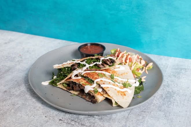 Kale Mushroom Quesadilla