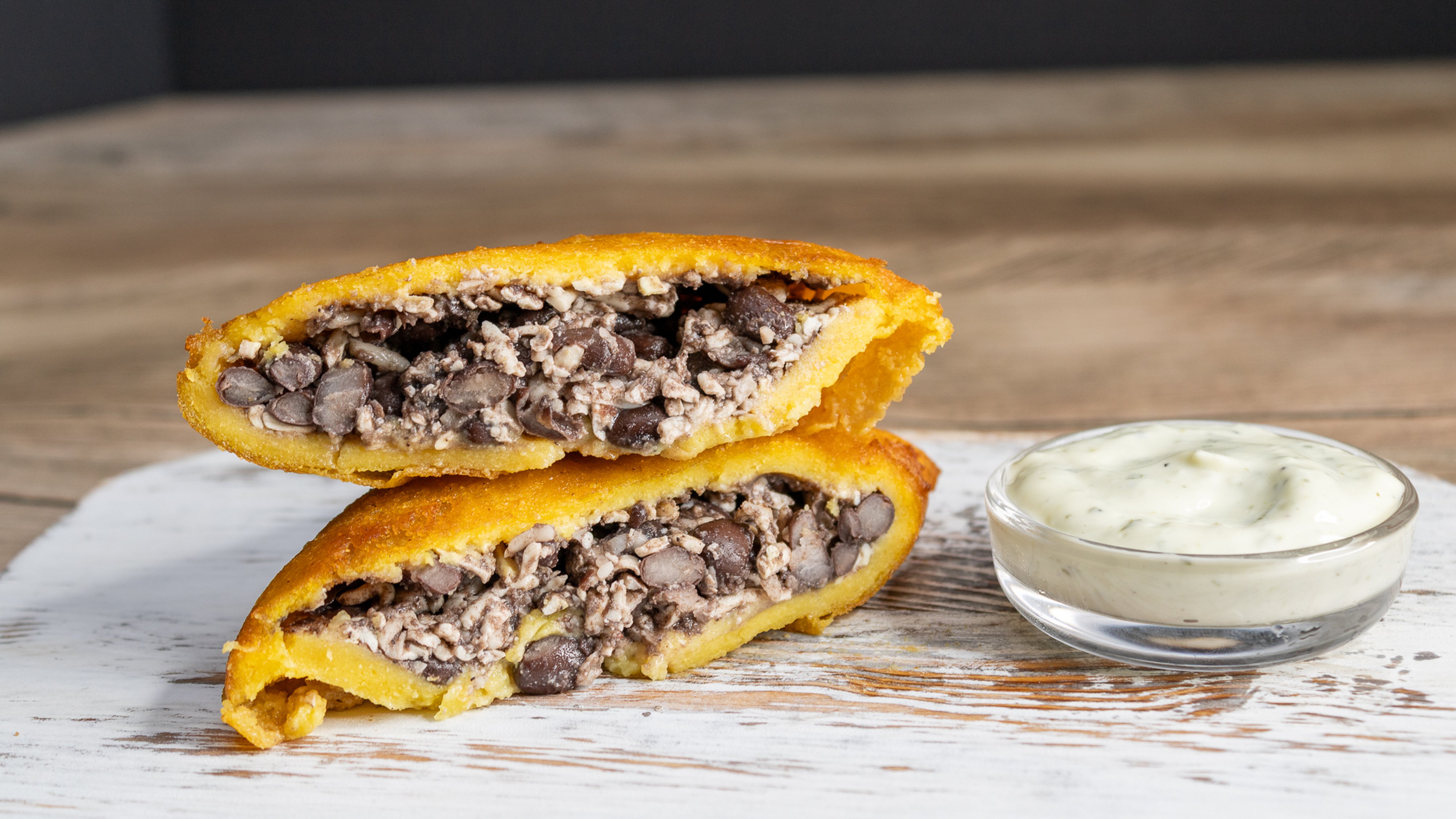 Empanada Domino (Black Beans and Cheese)