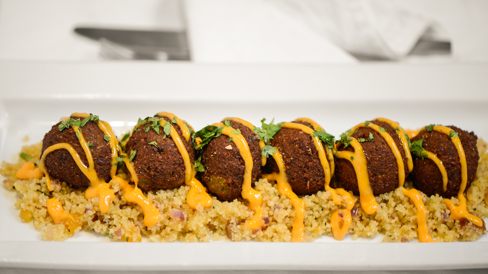 Falafel and Couscous Plate
