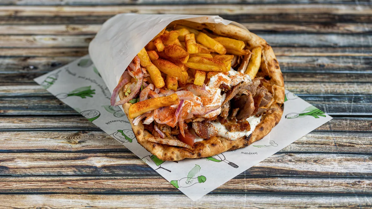 Πίτα Super Γίγας Γύρος Χοιρινός