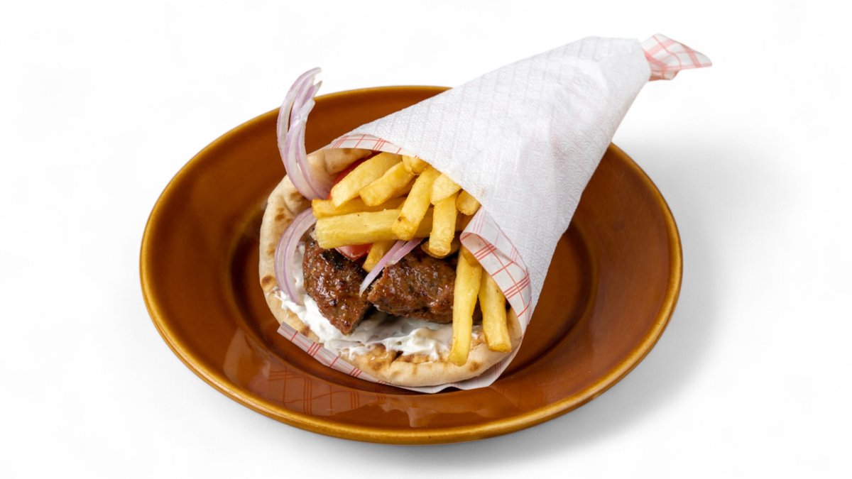 Burger Beef in a Pita Wrap