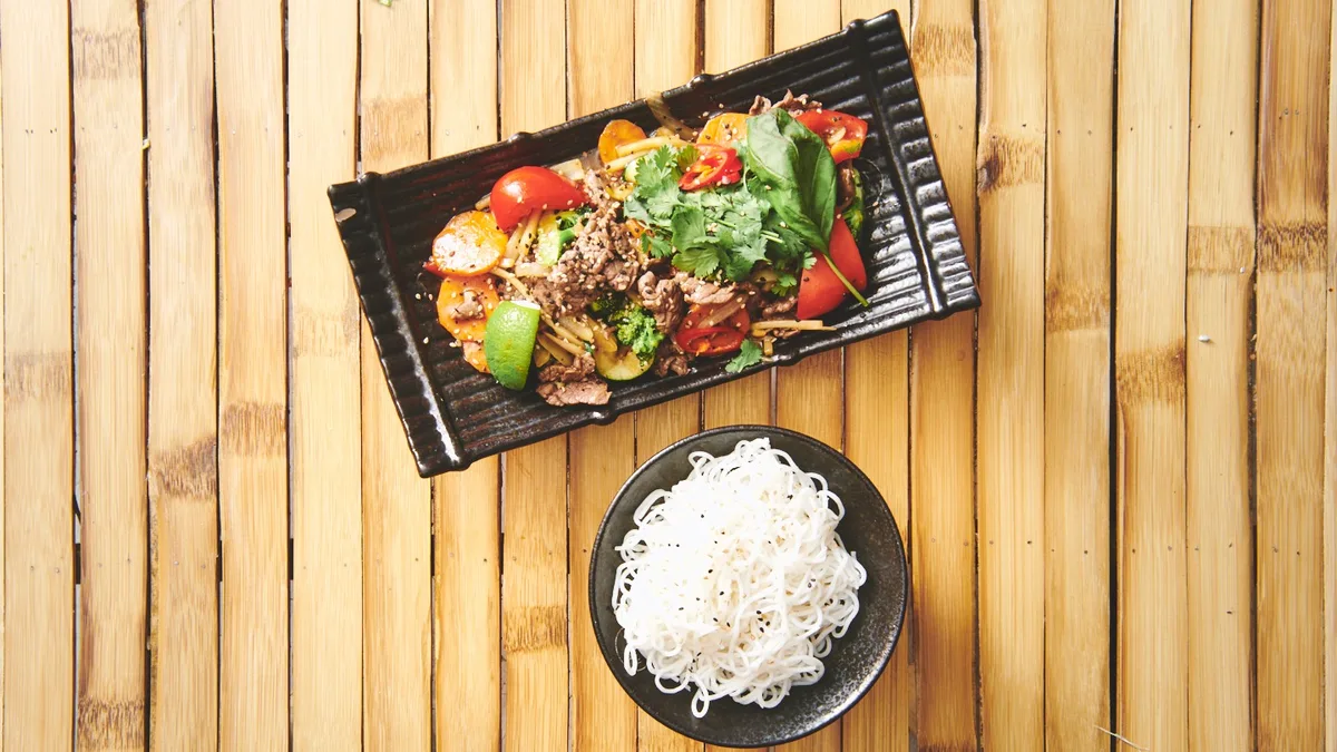 Wok Oksekød