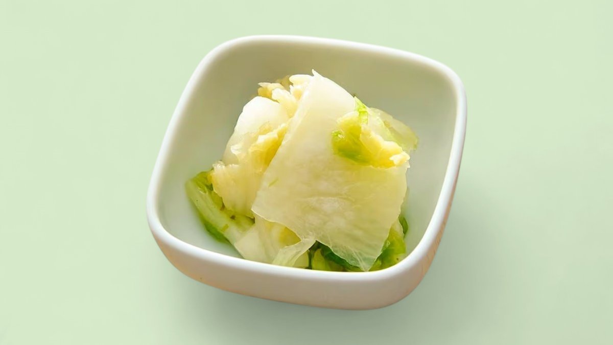 Eingelegter Chinakohl mit Yuzu-Geschmack