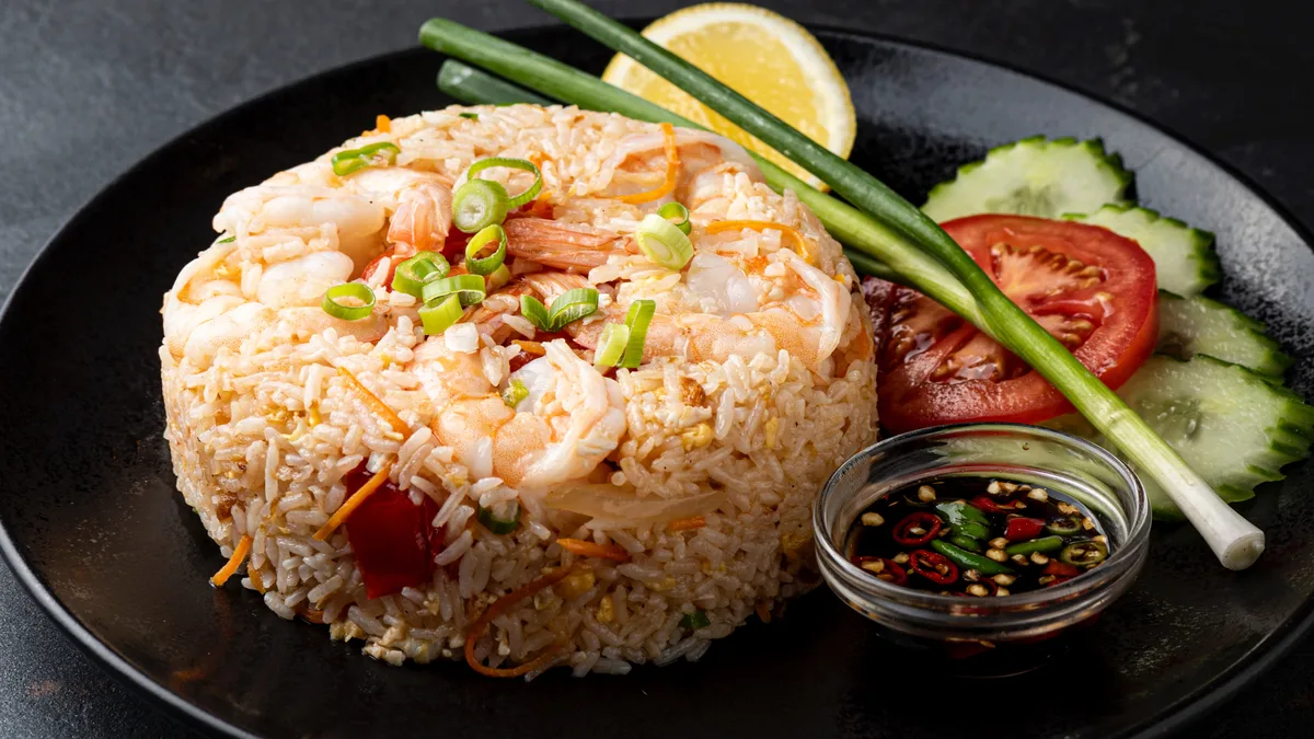 Khao Pad🌶️ - Sült tojásos rizs vegetáriánus