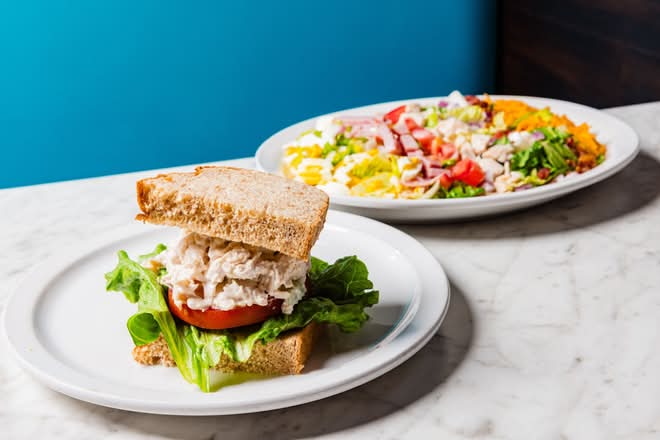 Half Sandwich and Café-Sized Hand Tossed Salad