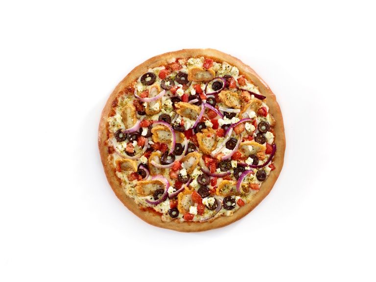 12" Medium Halal Mediterranean Chicken Pizza
