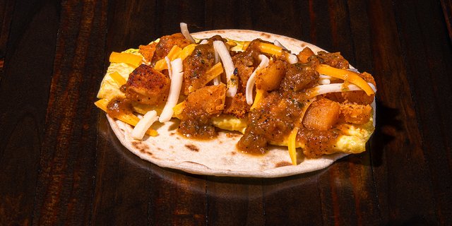 Potato, Egg and Cheese Taco