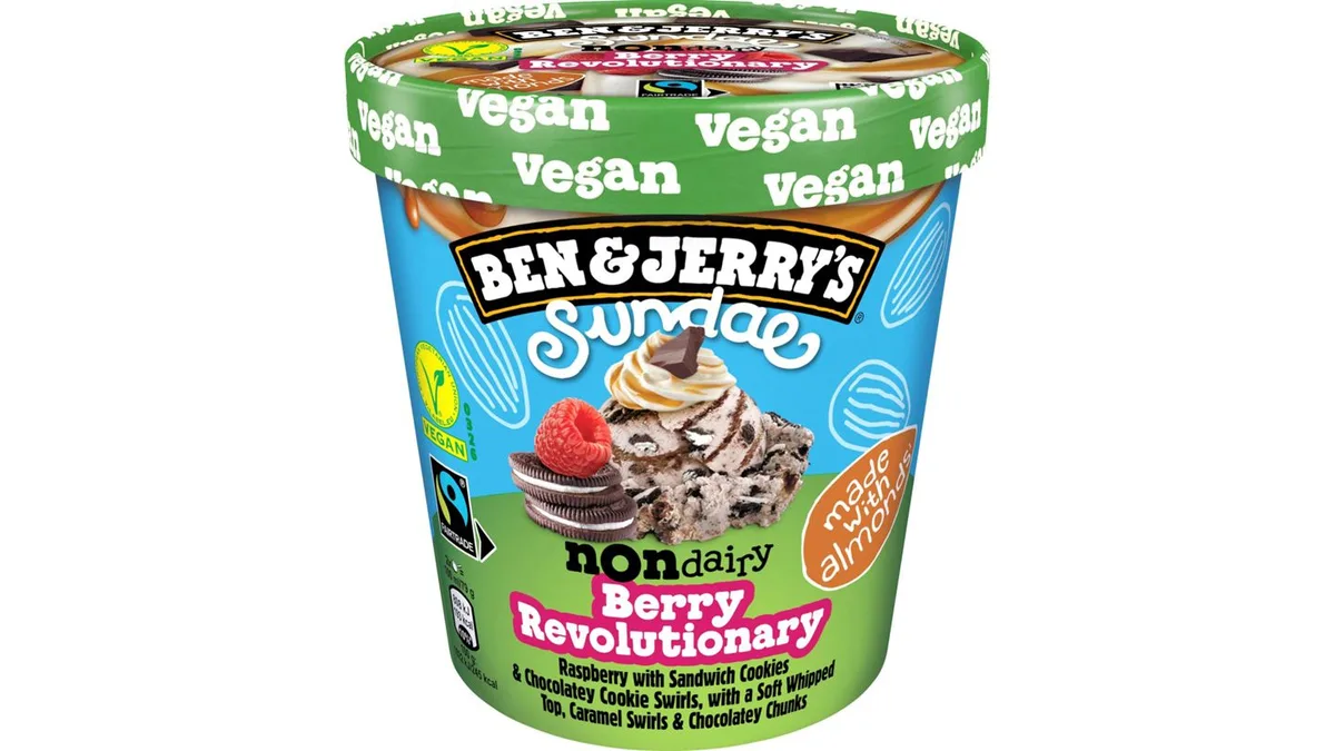 Ben and Jerry's Non Dairy Berry Revolutionary Sundae 427 ml