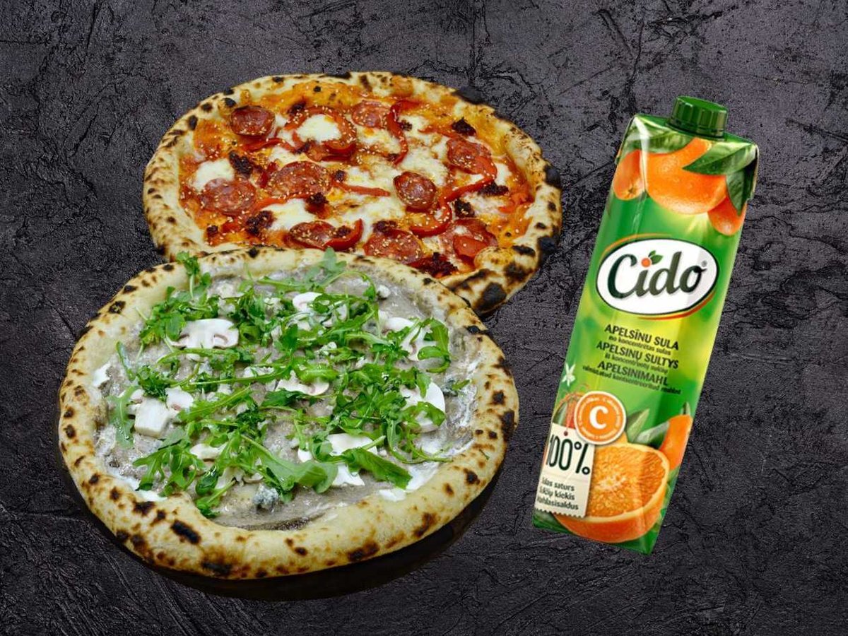 2x Pizza + 1l Juice