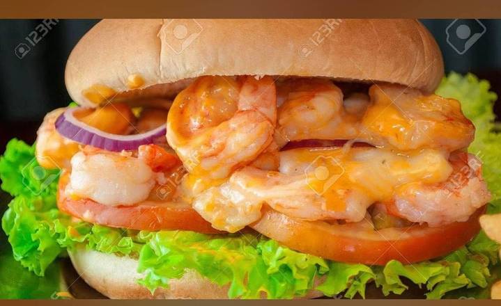 Shrimp Beef CheeseBurger Only
