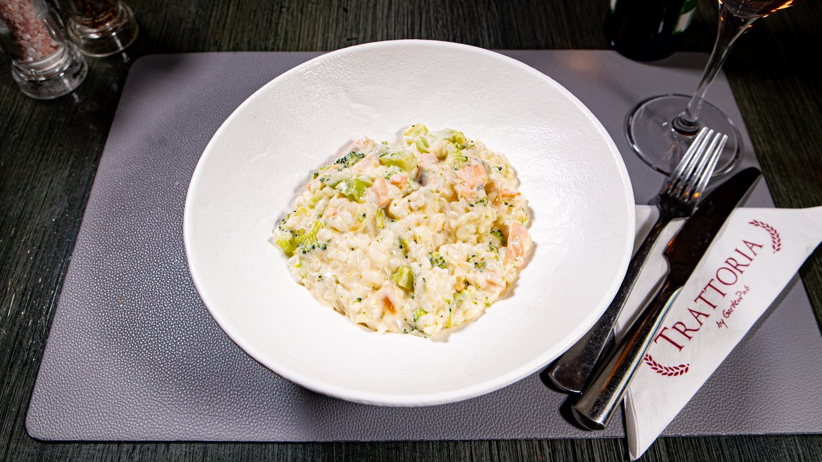 Risotto cu somon și broccoli