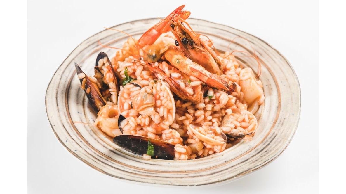 Risotto con frutti di mare/Orez cu fructe de mare