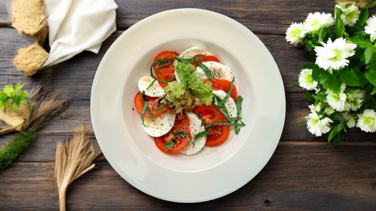 Bivaly mozzarellás Caprese