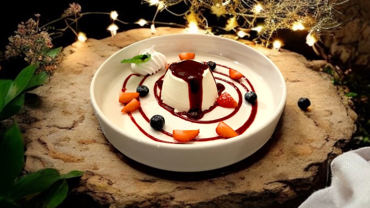 Panna Cotta erdei gyümölcs öntettel