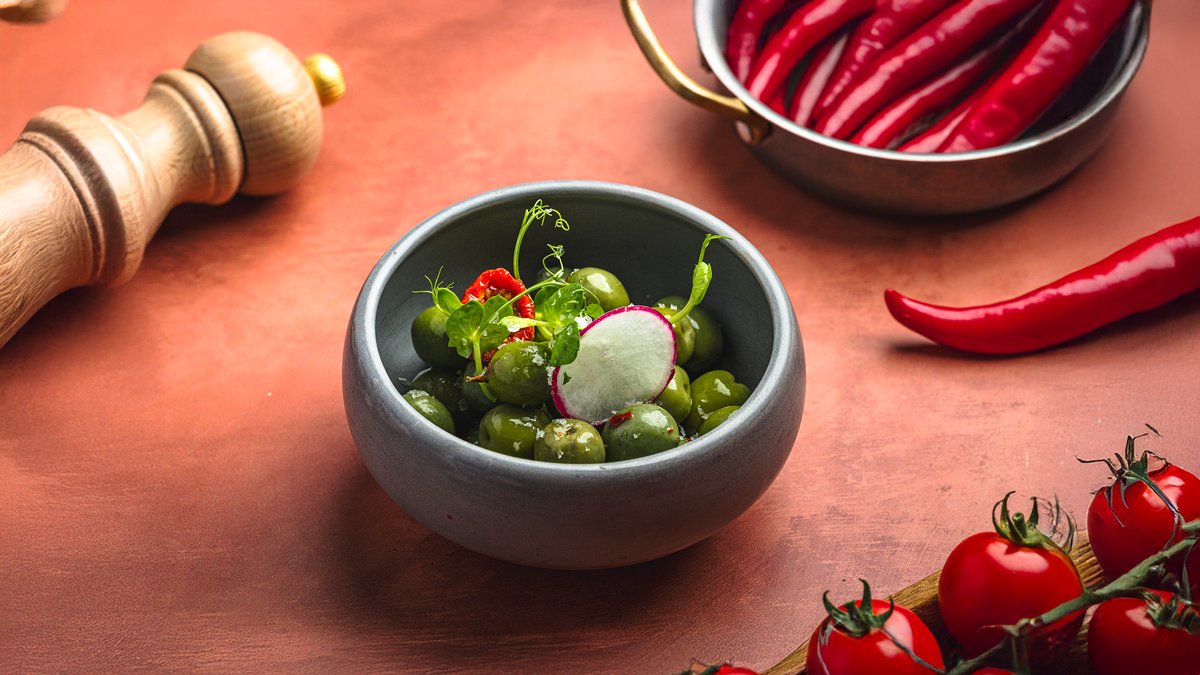 Marinated Green Olives