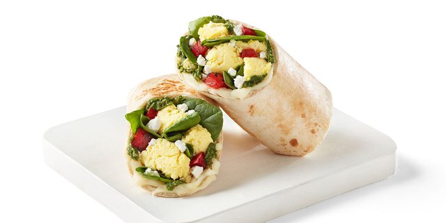 Spinach Feta and Pesto Wrap​