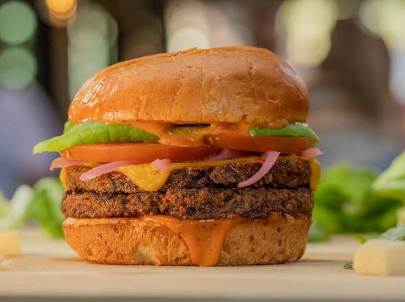 Plant-Based Double Cheeseburger, V
