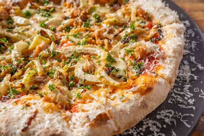 Sausage and Smoked Gouda Pizza