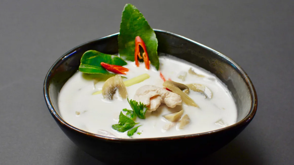 Thai Coconut Soup With Rice (Tom Ka)