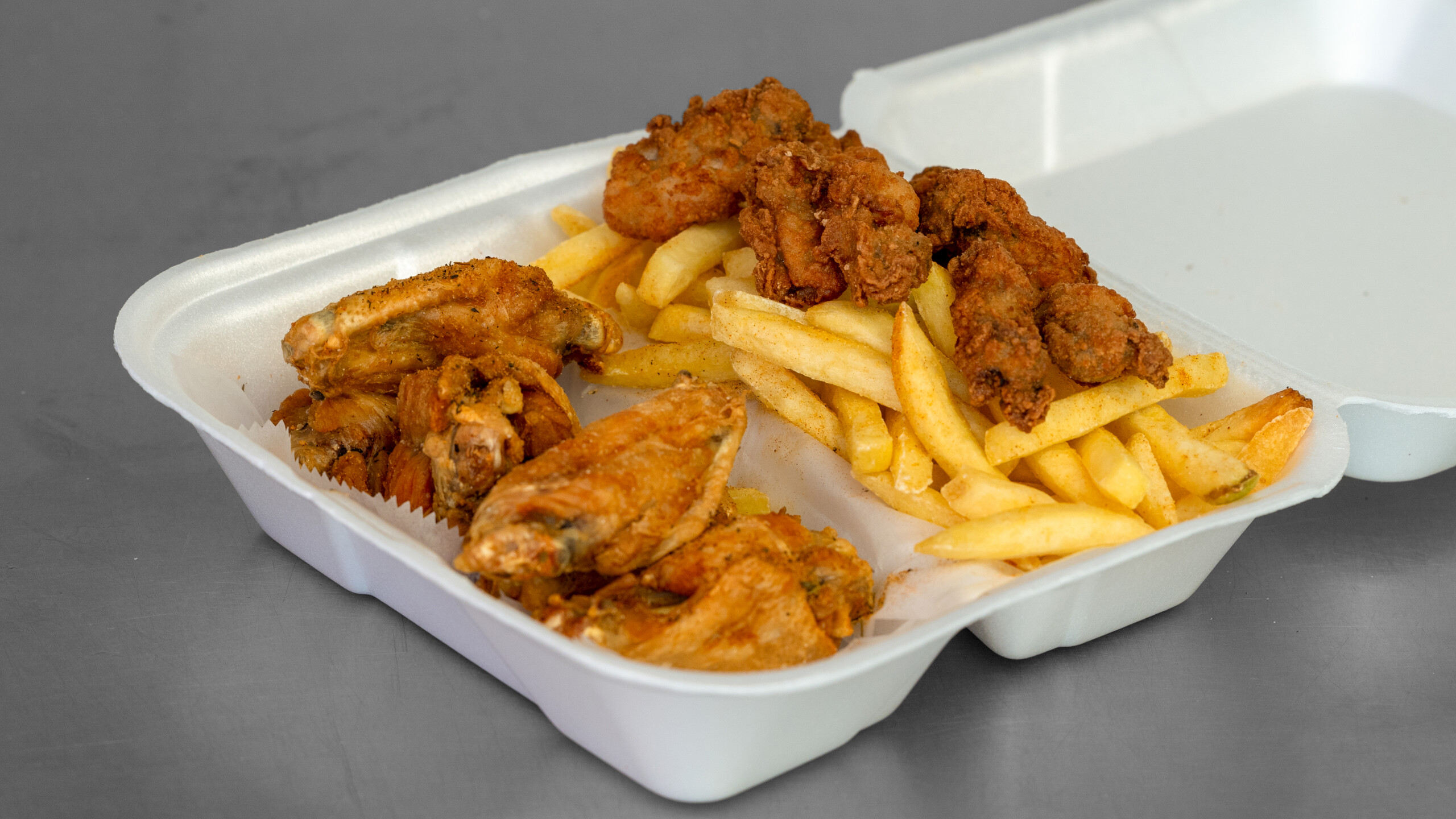 2. Wings and Oysters and Fries