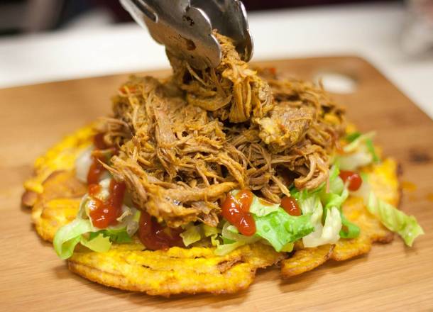 Toston with Shredded Beef