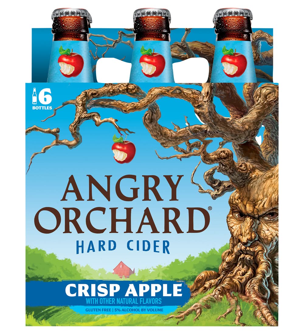 Angry Orchard Gluten Free Hard Cider, Crisp Apple (6 x 12 fl oz)