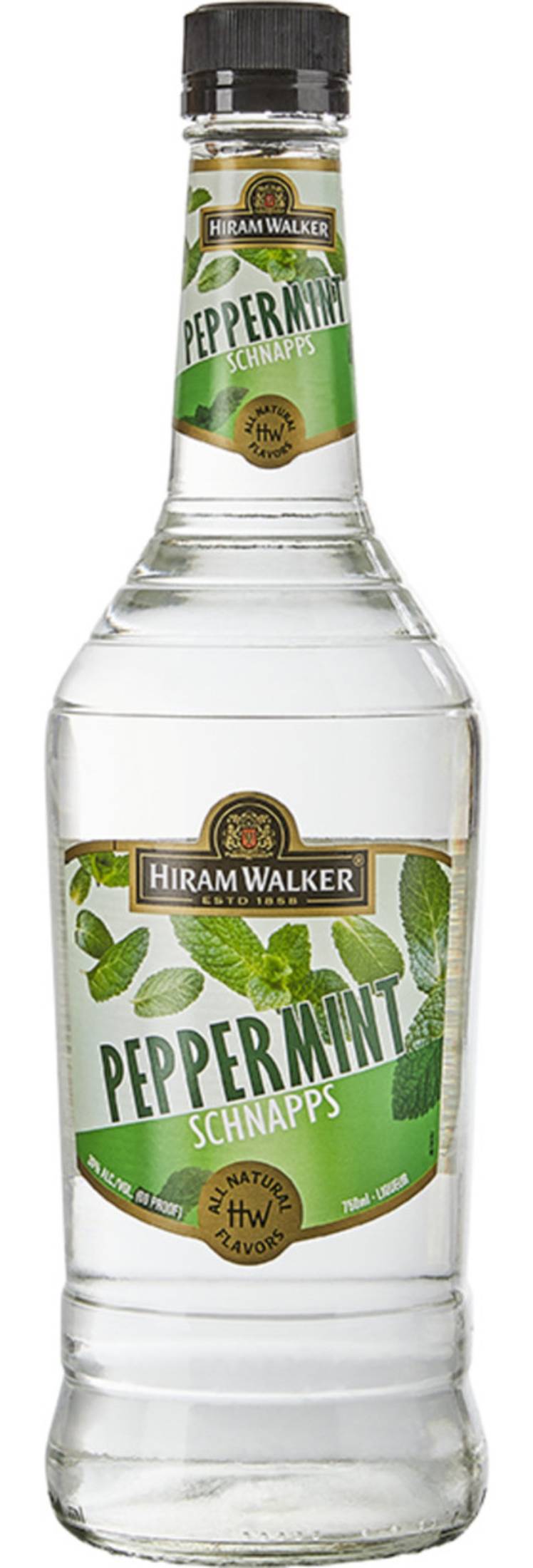 Hiram Walker Peppermint Schnapps Liquor (750 ml)