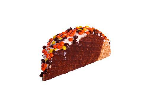 Reeses Pieces Waffle Taco