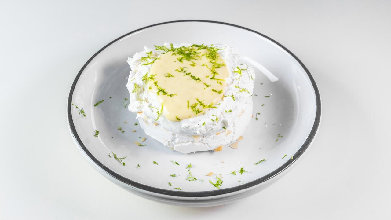 Coconut and Key Lime Pavlova