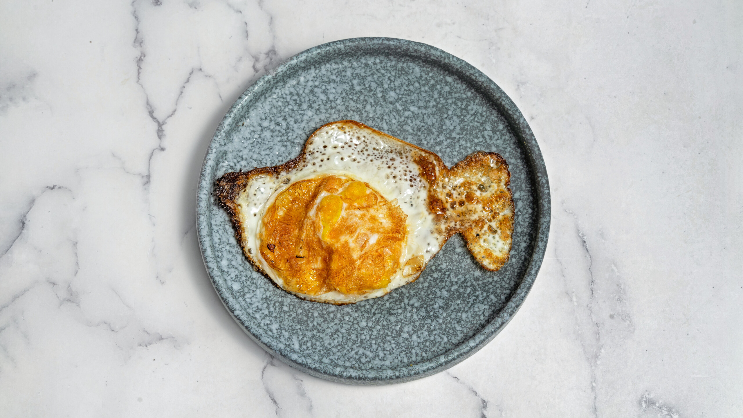 Side over hard egg