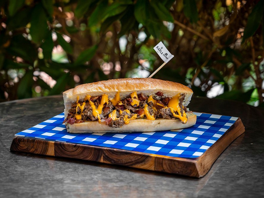 Cheddar Bacon Cheesesteak