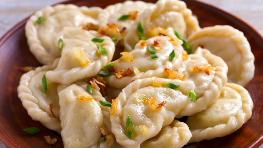 Pierogi z boczkiem i ziemniakami