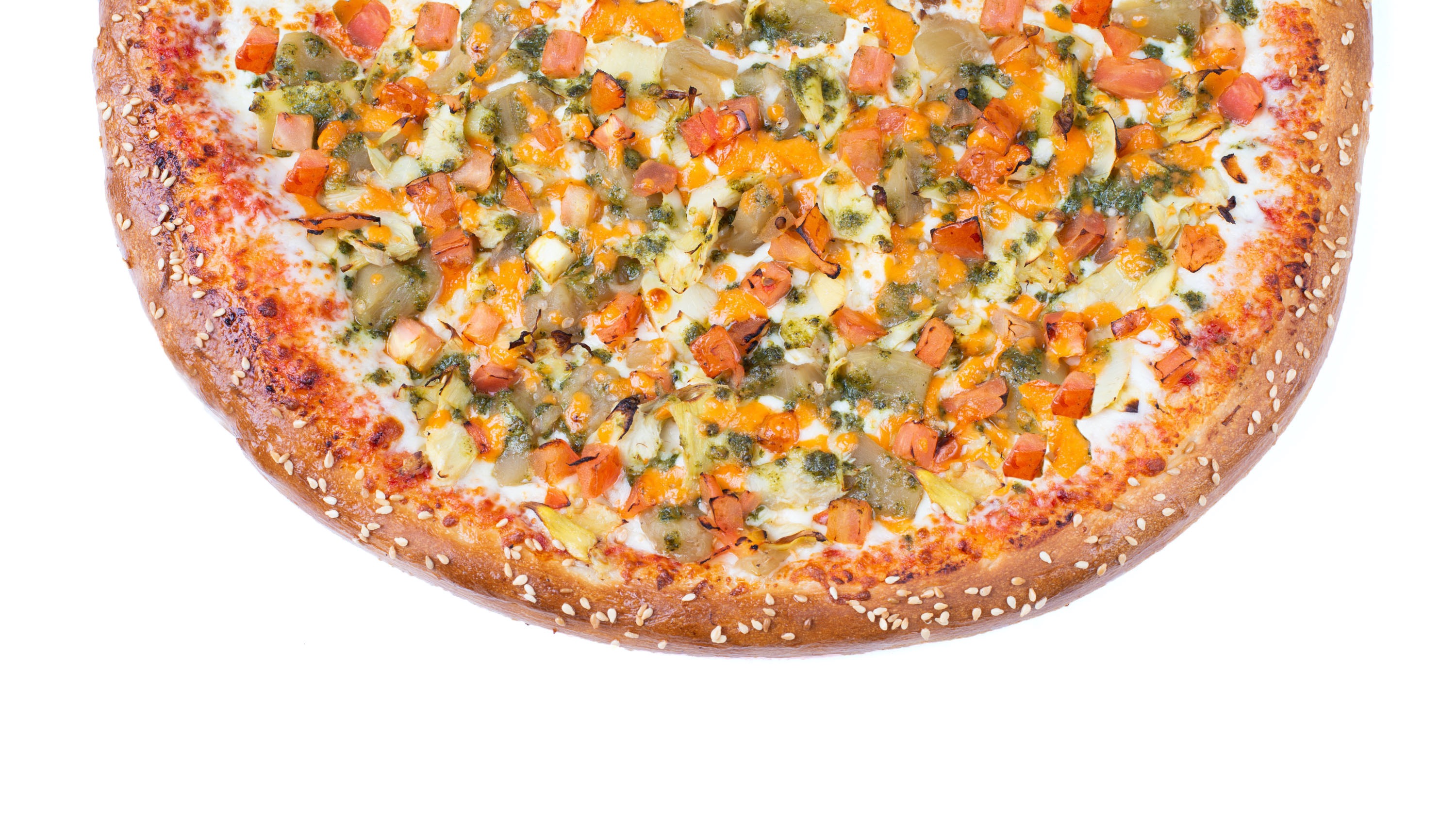 Extra Large  Eggplant Artichoke Pizza