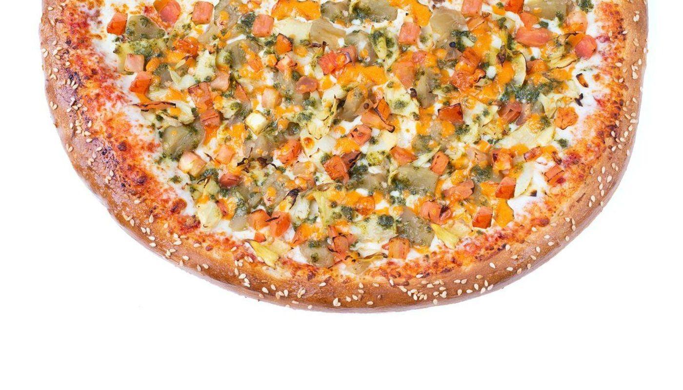 Large  Eggplant Artichoke Pizza