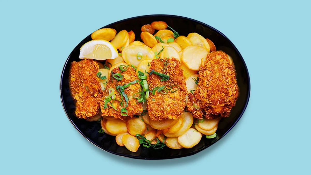 Crunchy Backfisch and Chips