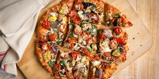 Veggie Extravaganza Thin Crust Pizza
