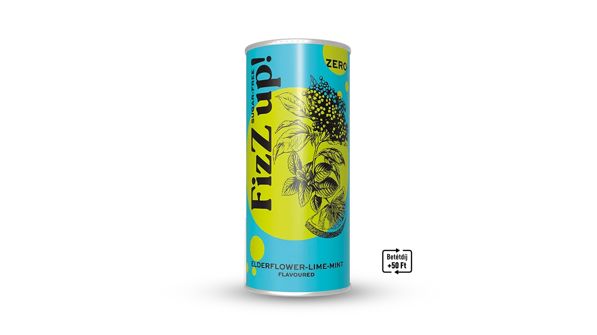 FizZ up! Bodza-Lime-Menta ízű szénsavas üdítőital 250 ml