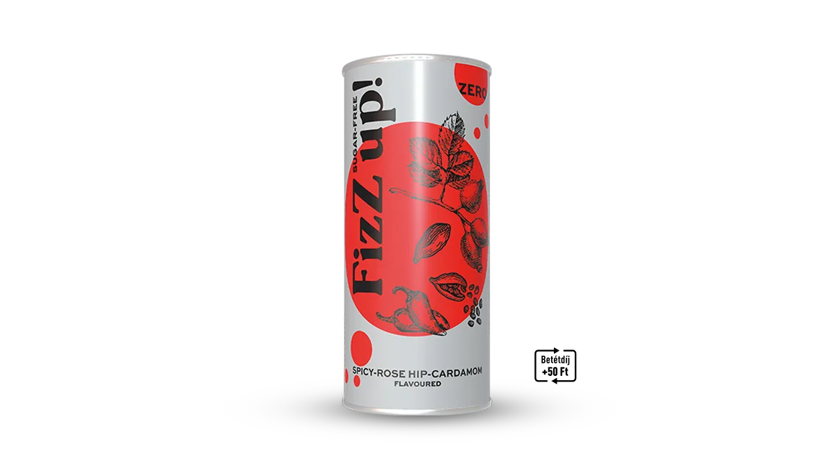FizZ up! Csípős Csipkebogyó-Kardamom ízű szénsavas üdítőital 250 ml