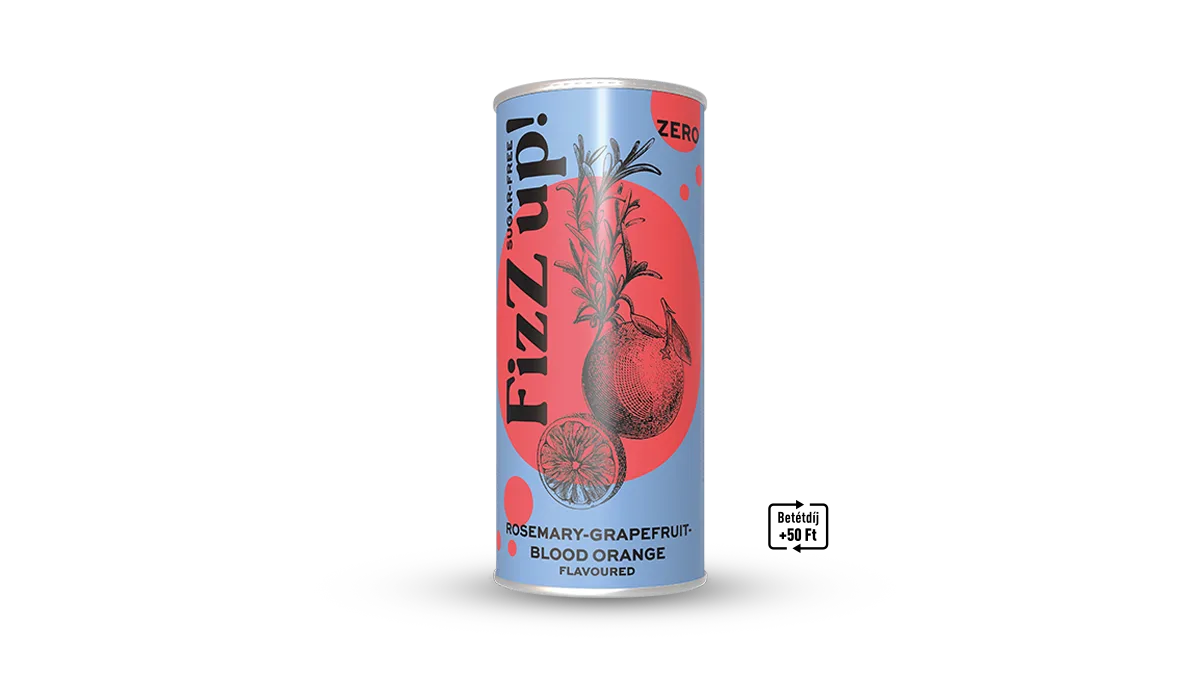FizZ up! Vérnarancs-Rozmaring-Grapefruit ízű szénsavas üdítőital 250 ml