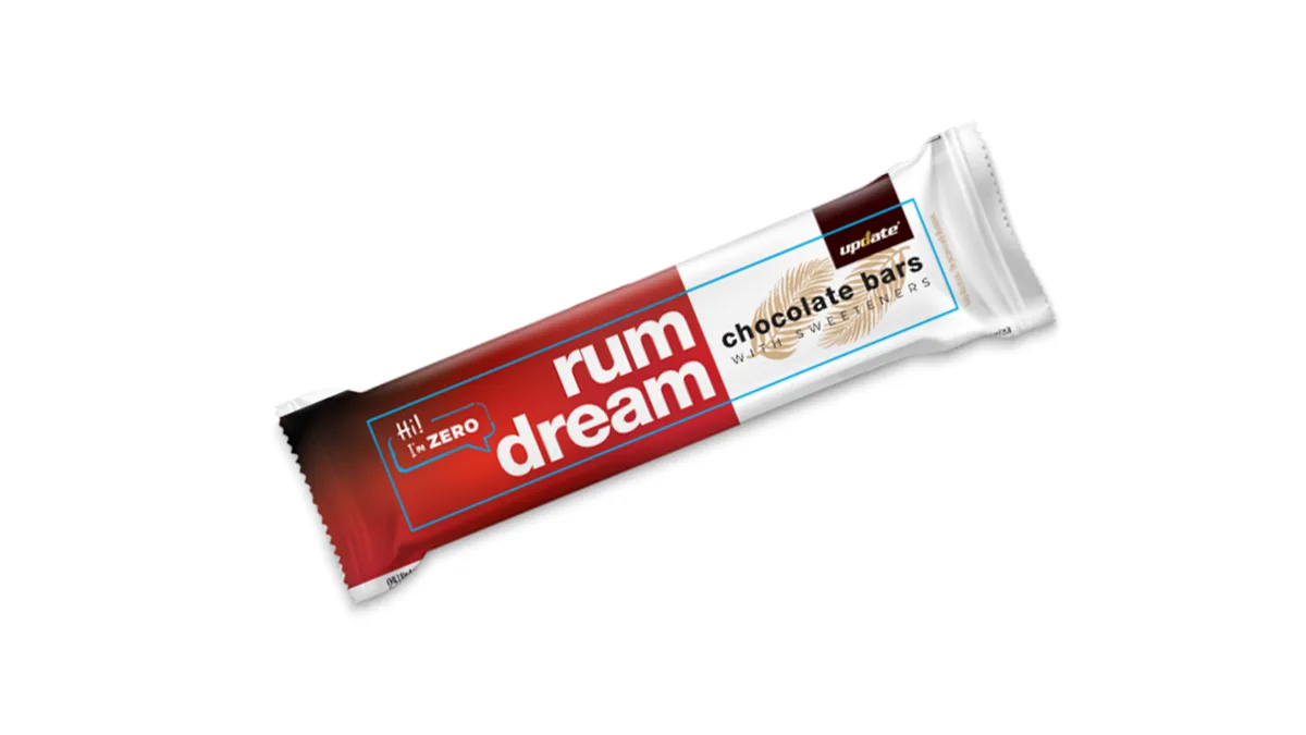 Update ZERO Cocoa rum- Kakaós-rumos ízű szelet belga tejcsokoládéval mártva 60g