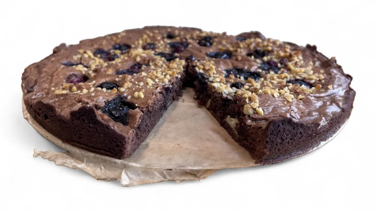 Brownie s lesným ovocím