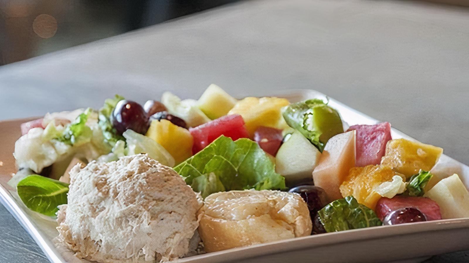 Chicken Salad and Fruit Plate