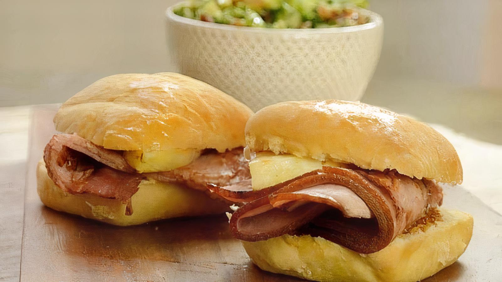 Grilled Pineapple and Ham Sandwich