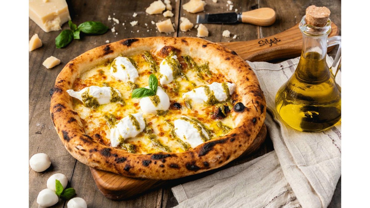 Pizza Burrata e Pesto